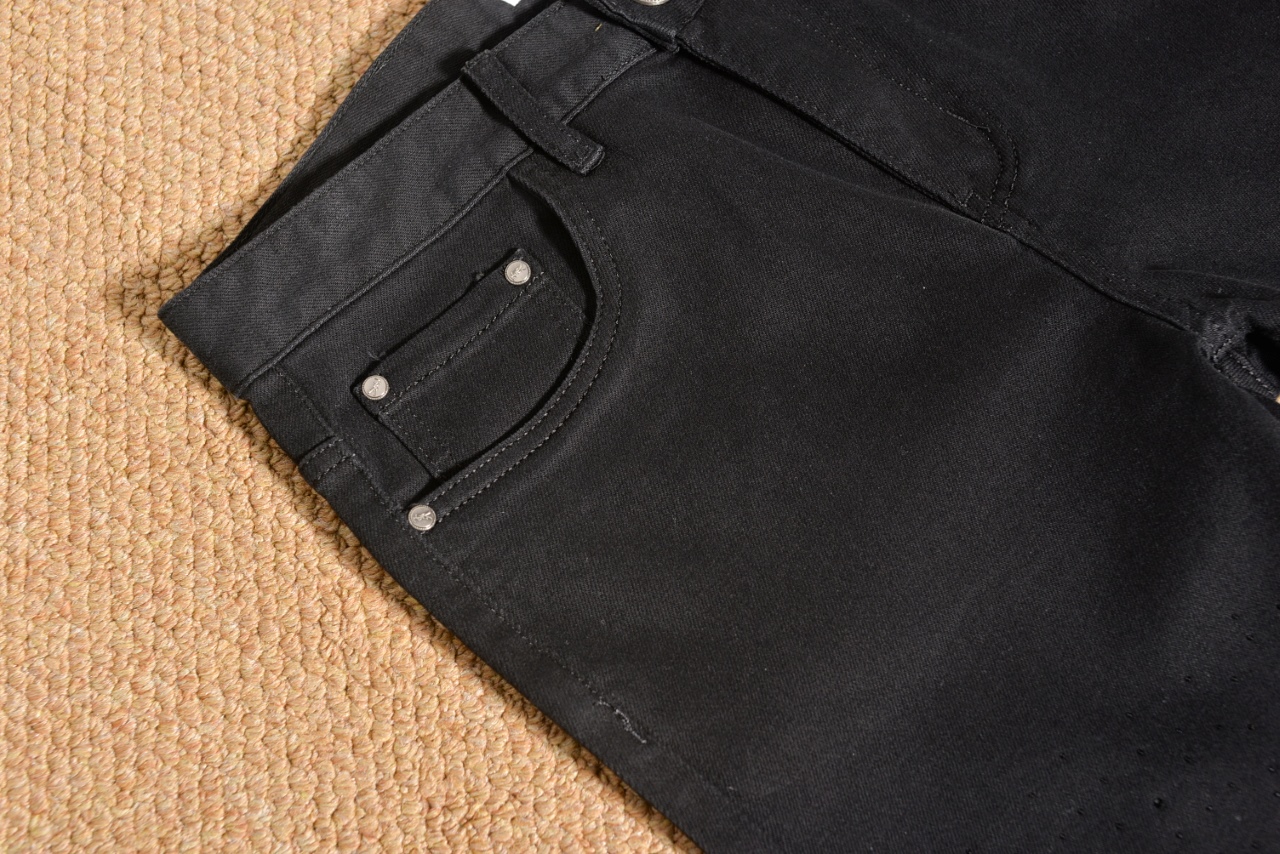 2024 Latest YSL St. Roland Hot-Drilled Craft Jeans: Comfortable, Elastic, Imported Fabric - 图片 6