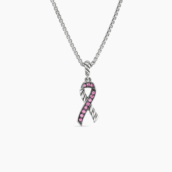 NO:109220,David Yurman Band Line Ribbon Pink Diamond Necklace, Size 24.4 x 6.7mm. Chain thickness 1.5mm, length 45 5cm delay chain, jewelry quality, necklace19860909David Yurman 纽线条丝带粉钻项链,尺寸24.4 x 6.7mm.链条粗1.5mm,长度45 5cm延迟链,饰品精品,necklace,Jewelry
