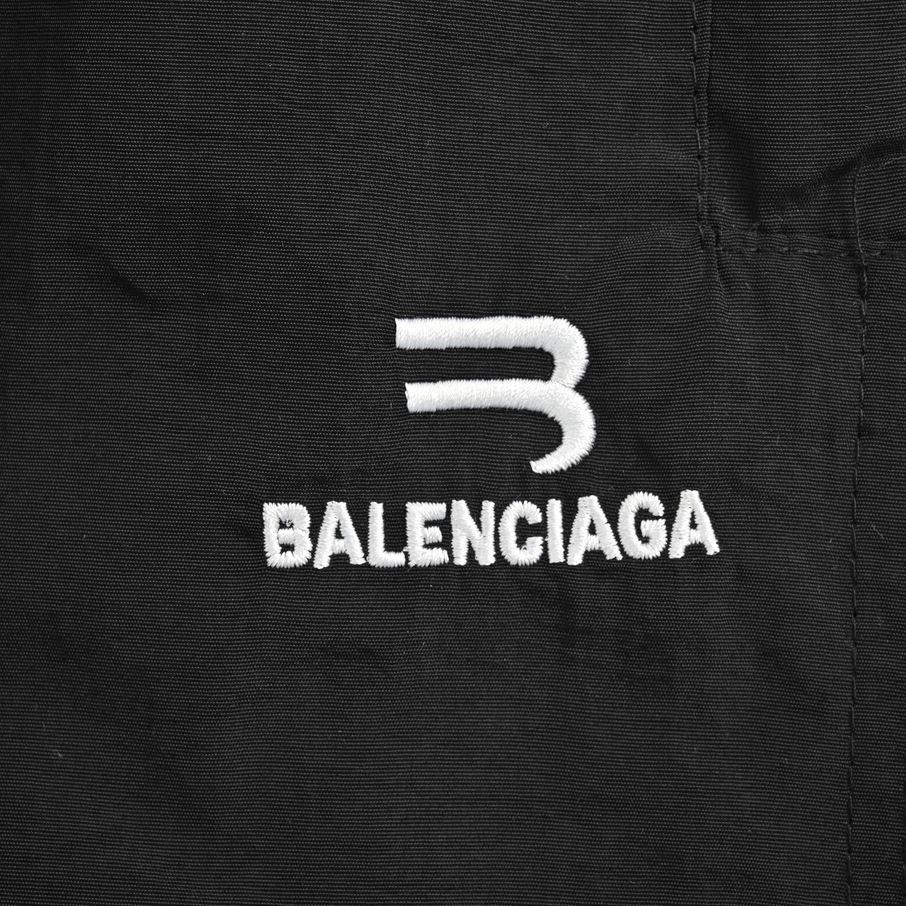 BALENCIAGA/巴黎世家BLCG 3M双钩字母刺绣黑白拼接直筒长裤