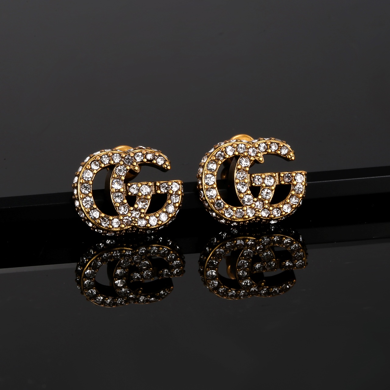 Gucci Crystal GG Stud Earrings