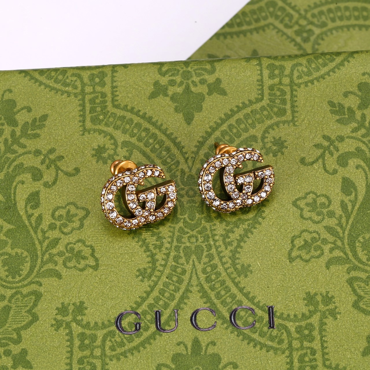 Gucci Crystal GG Stud Earrings