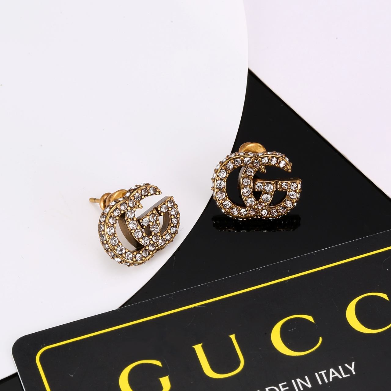 Gucci Crystal GG Stud Earrings