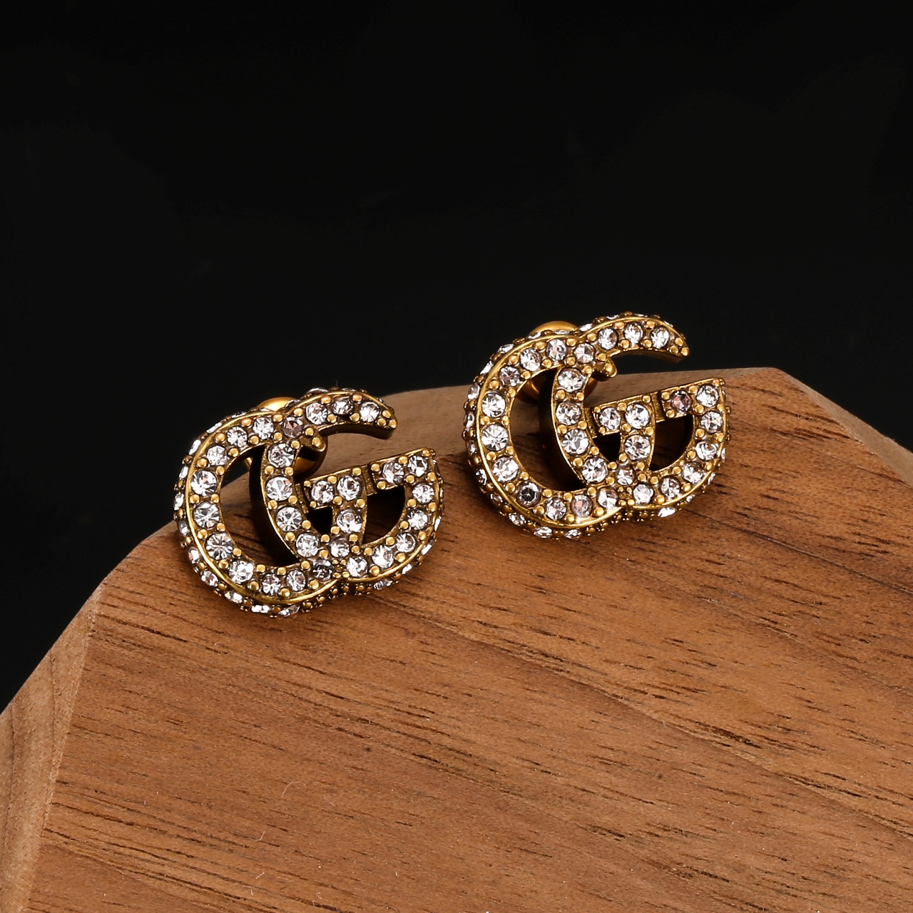 Gucci Crystal GG Stud Earrings