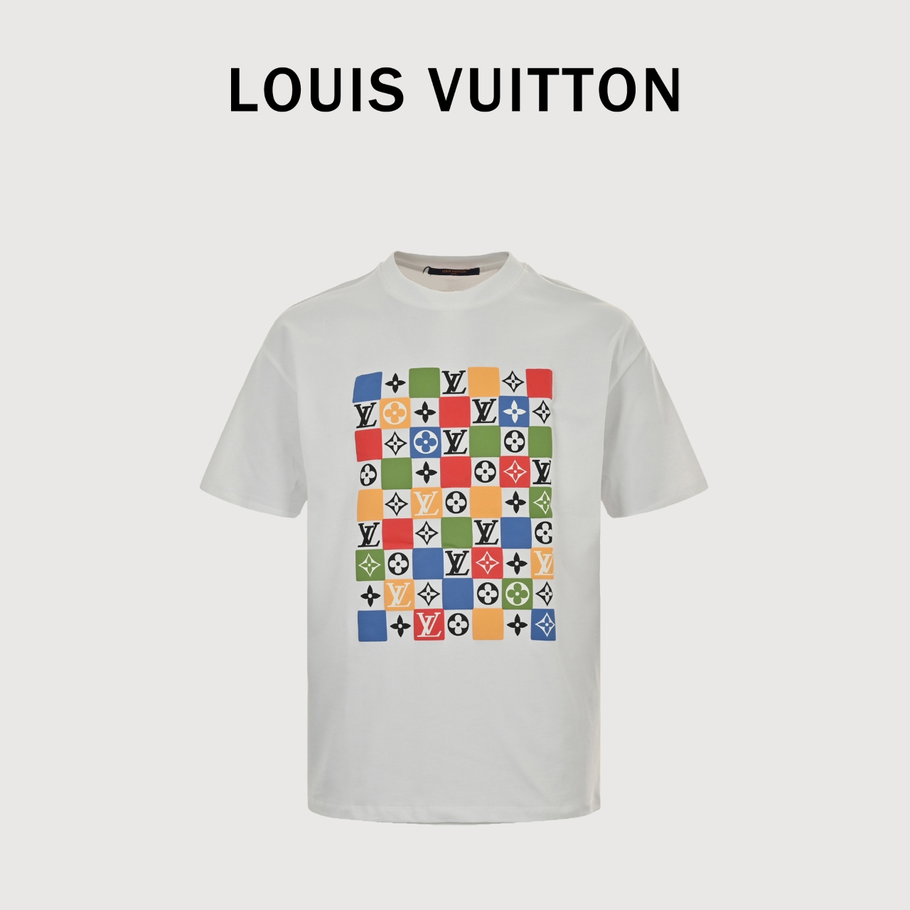 LOUIS VUITTON/路易威登LV 棋盘格彩色短袖T恤