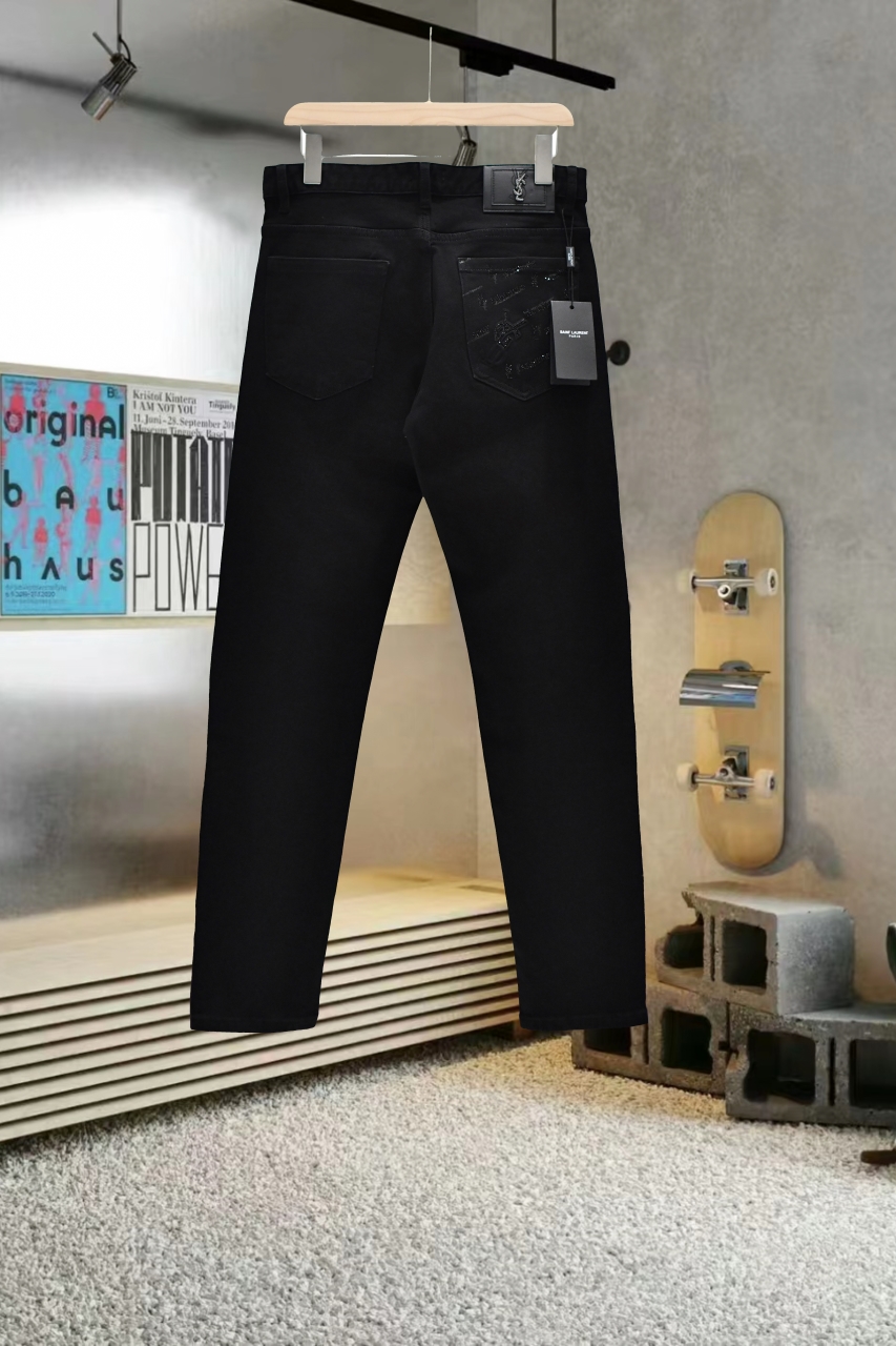 2024 Latest YSL St. Lorland Craft Jeans: Comfortable, Elastic, Top-Up Style - 图片 2
