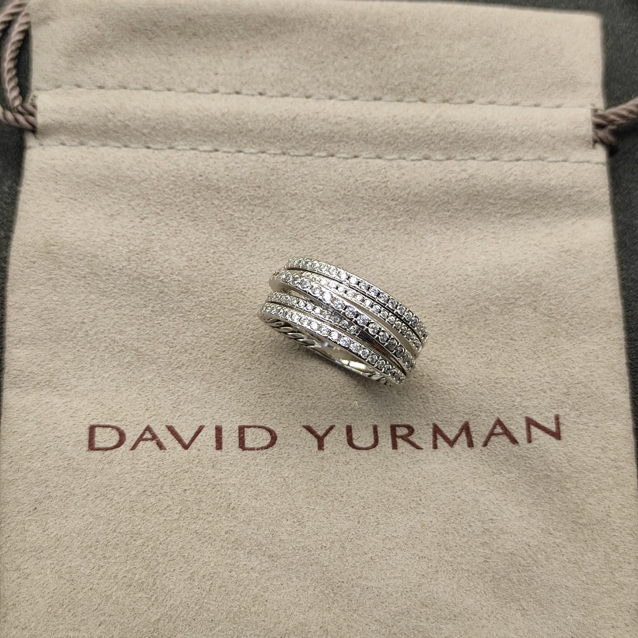 David Yurman Silver Drill Rings Collection: Sizes 6-9, Style No. DYJZ-083 - 图片 3