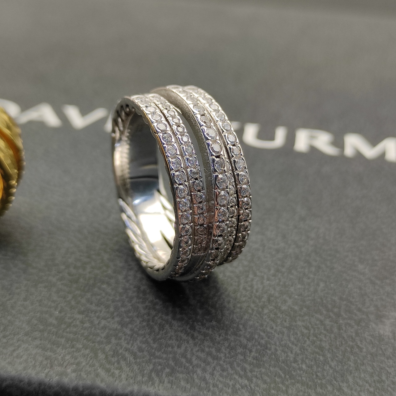 David Yurman Silver Drill Rings Collection: Sizes 6-9, Style No. DYJZ-083 - 图片 6