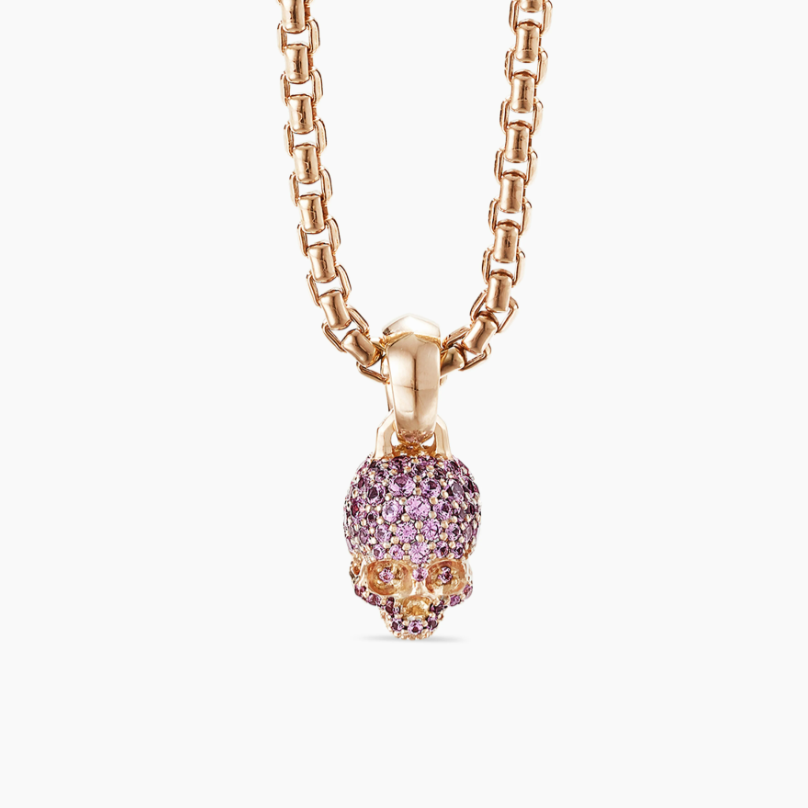 NO:110822,New David Yurman Gurutou pink diamond necklace. Rose gold purple diamond, chain thickness 2mm, gold white diamond, length 45 5cm delay chain No. DYXL-125, jewelry quality, necklace, gold19860909新款 David Yurman 咕噜头粉钻项链.玫瑰金色紫钻,链条粗2mm,黄金色白钻,长度45 5cm延迟链   编号DYXL-125,饰品精品,necklace,gold,Jewelry