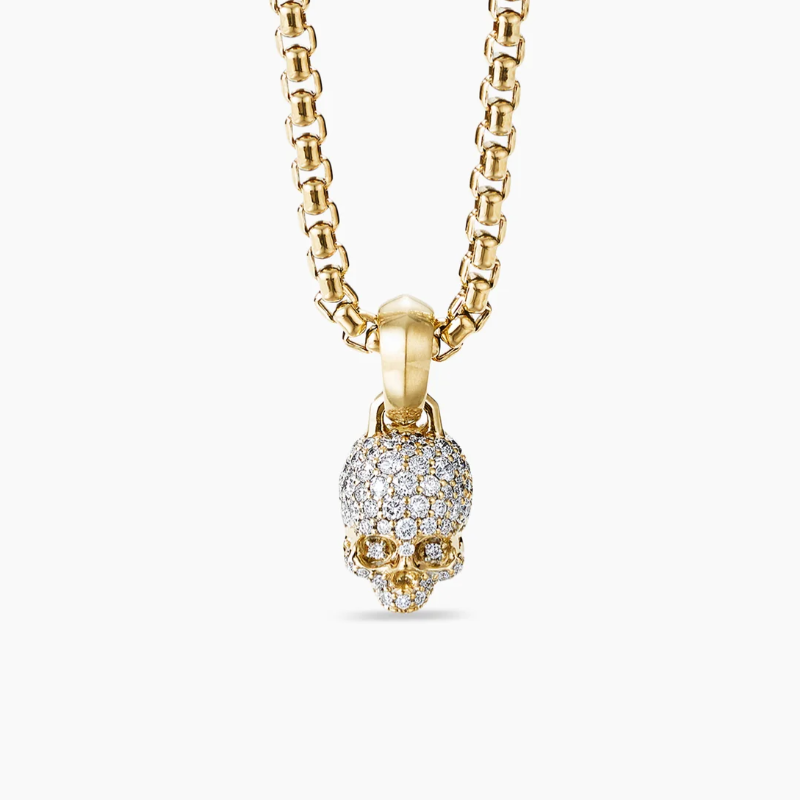 NO:110819,New David Yurman Gulutou necklace. Gold white diamond, chain thick 2mm, length 45 5cm delay chain No. DYXL-127, jewelry fine, necklace, gold19860909新款 David Yurman 咕噜头项链.黄金色白钻,链条粗2mm,长度45 5cm延迟链   编号DYXL-127,饰品精品,necklace,gold,Jewelry