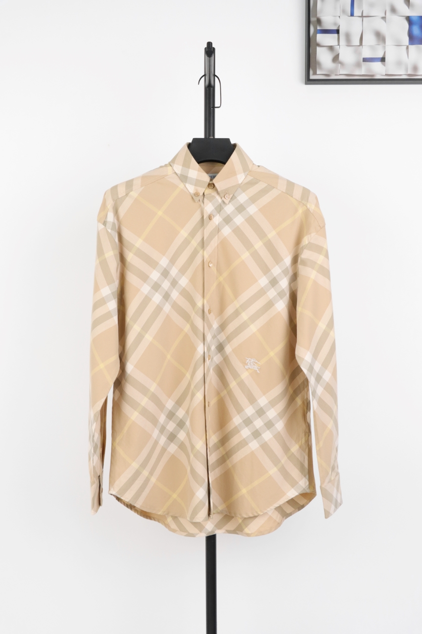 Burberry Vêtements Chemises & Chemisiers Jaune Broderie de fleurs Peigne coton Coton Plastique