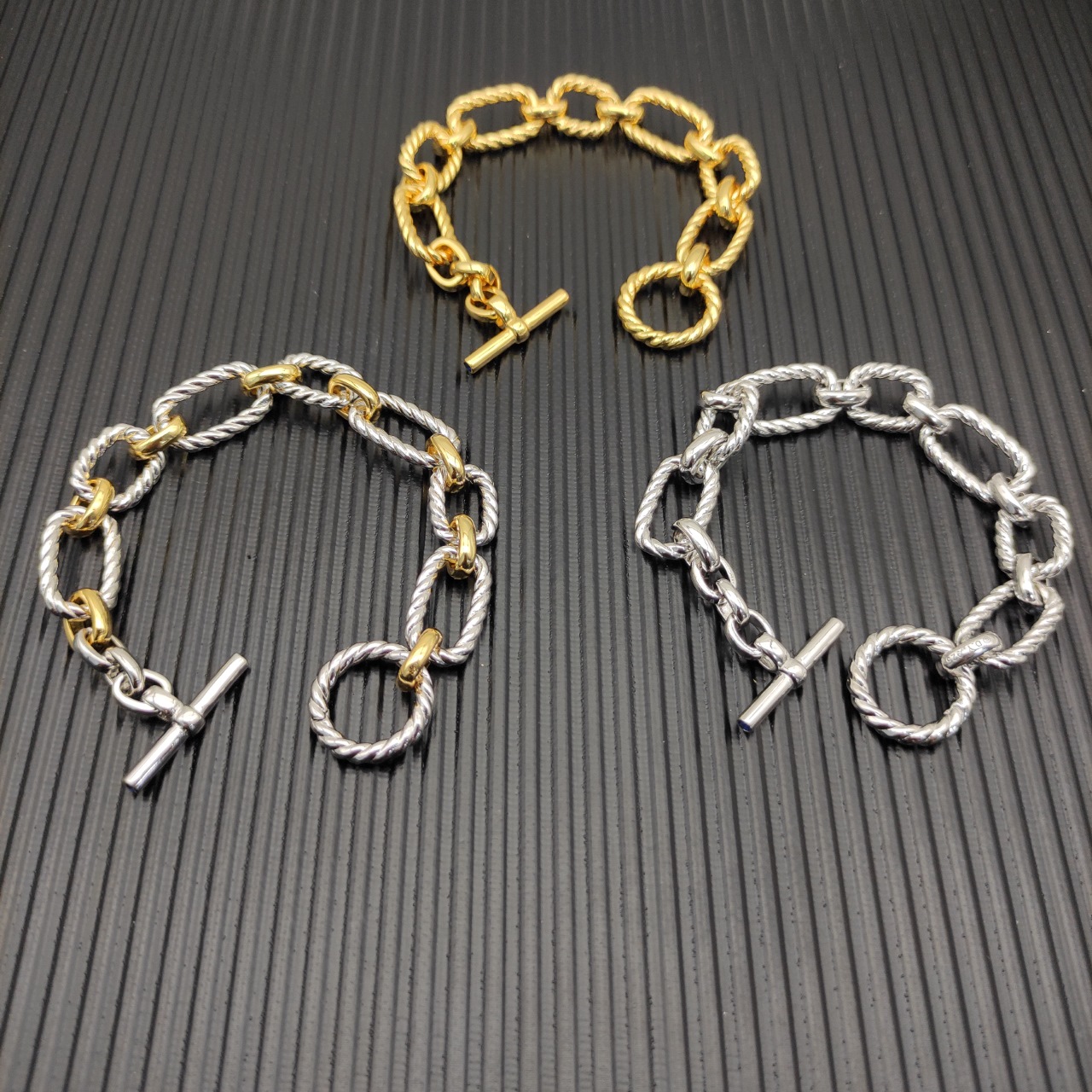 NO:108915,V-gold David Yurman Silver Newline Sapphire Bracelet Size 19cm, jewelry boutique, bracelet19860909V金David Yurman 银色纽线蓝宝石手链  尺寸19cm,饰品精品,bracelet,Jewelry