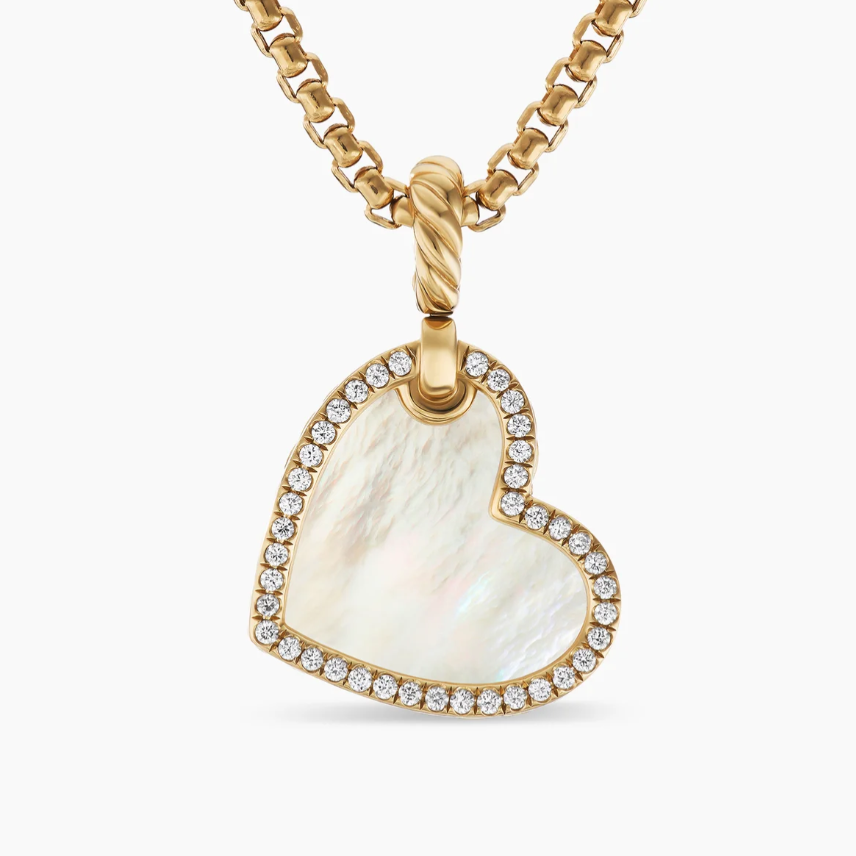 NO:110813,New David Yurman Gold Love White Mother-in-law Necklace. Chain is thick 2mm, length 45 5cm delay chain No. DYXL-132, jewelry fine, necklace19860909新款 David Yurman 金色爱心白贝母项链. 链条粗2mm,长度45 5cm延迟链  编号DYXL-132,饰品精品,necklace,Jewelry