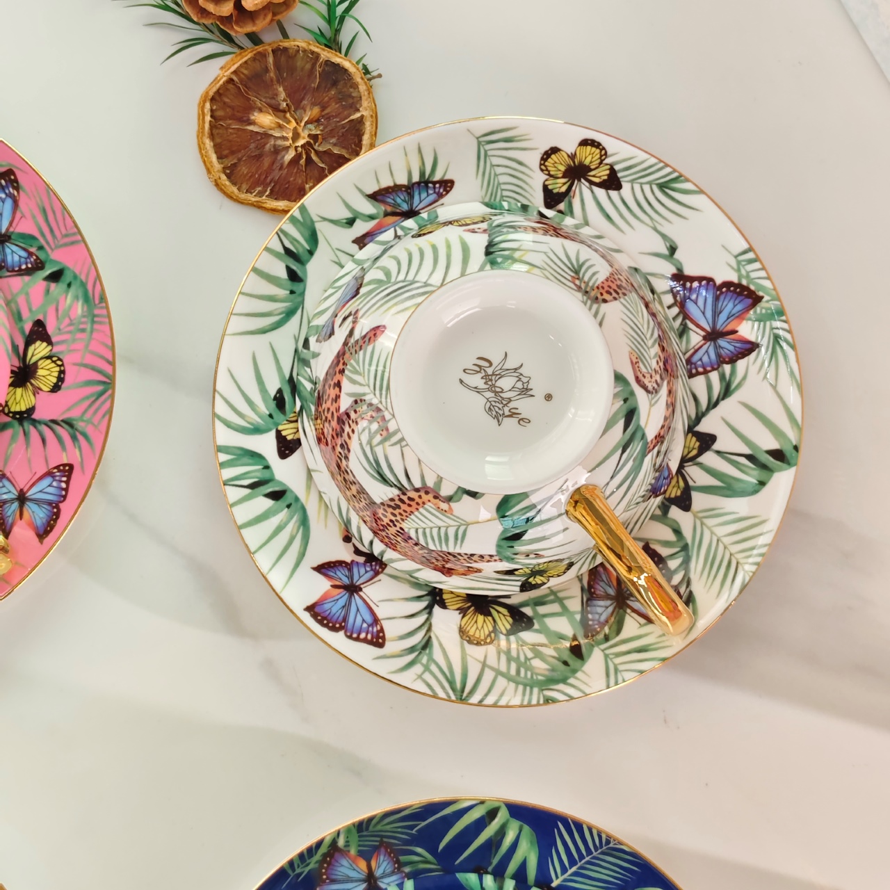 European Court-Style Afternoon Tea and Coffee Set: 1 Pot, 4 Cups, and 4  - Comprehensive 9