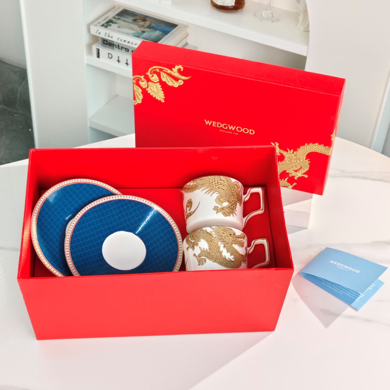 **WEDGWOOD Oriental Legend Mug Pair** - Comprehensive 2