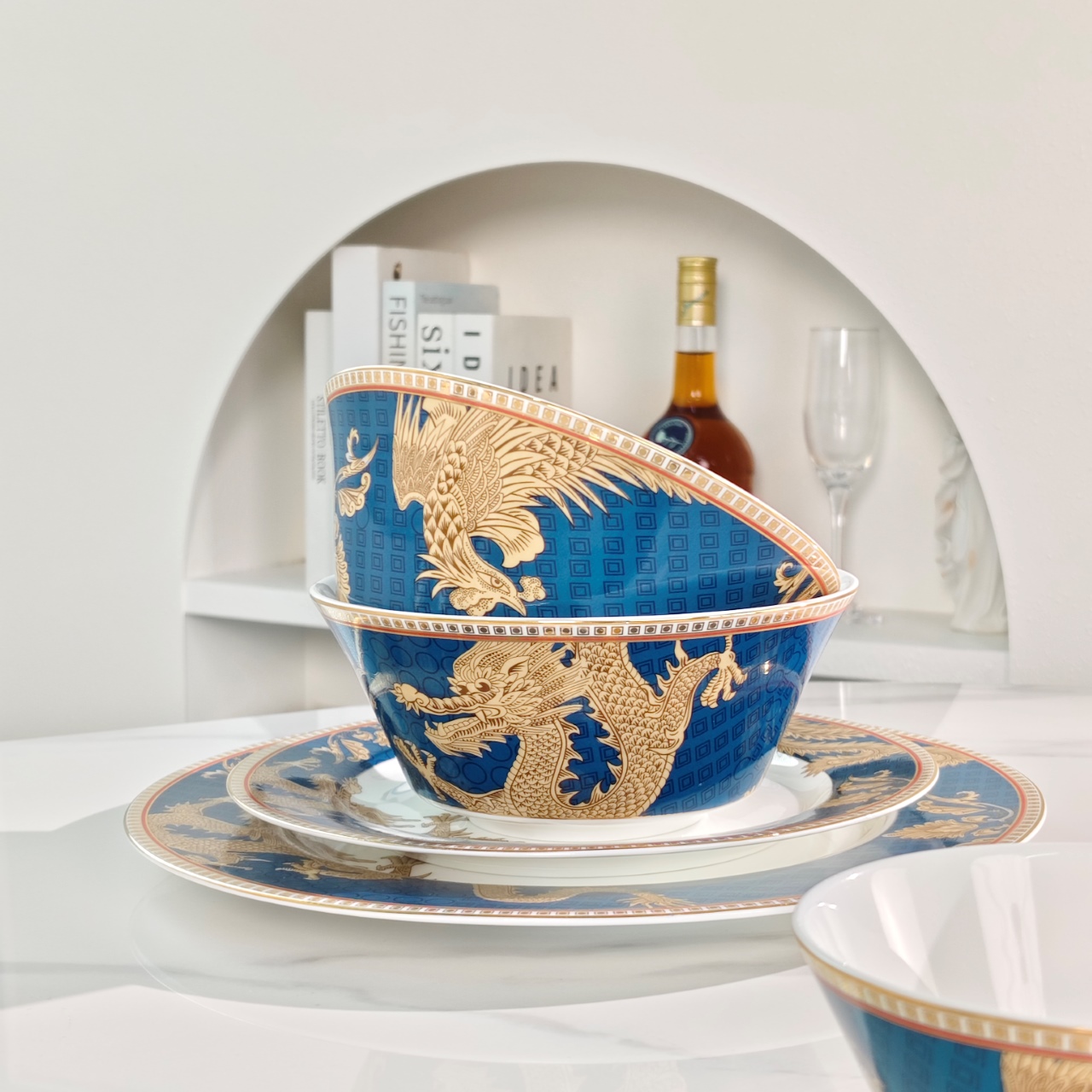 WEDGWOOD Oriental Legend Double-Sided Bowl - Comprehensive 3