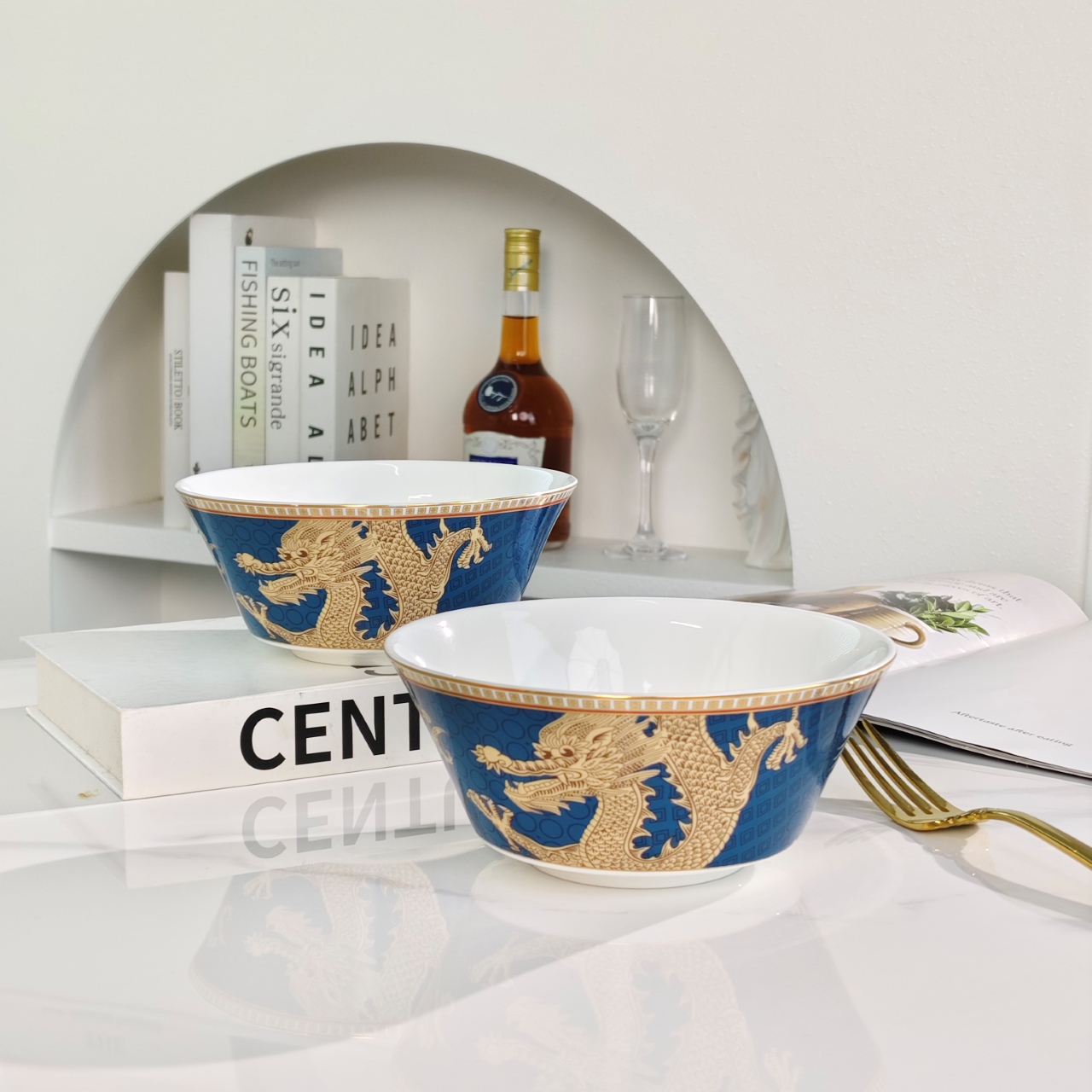 WEDGWOOD Oriental Legend Double-Sided Bowl - Comprehensive 5