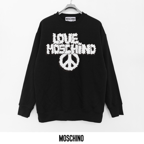 Moschino Black Cotton Terry Sweatshirt with Love Moschino Graphic Print 1 Moschino Black Cotton Terry Sweatshirt with Love Moschino Graphic Print