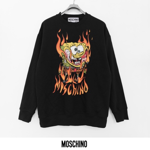 Moschino Printed Cotton Terry Crewneck Sweatshirt - SpongeBob Design 1 Moschino Printed Cotton Terry Crewneck Sweatshirt - SpongeBob Design