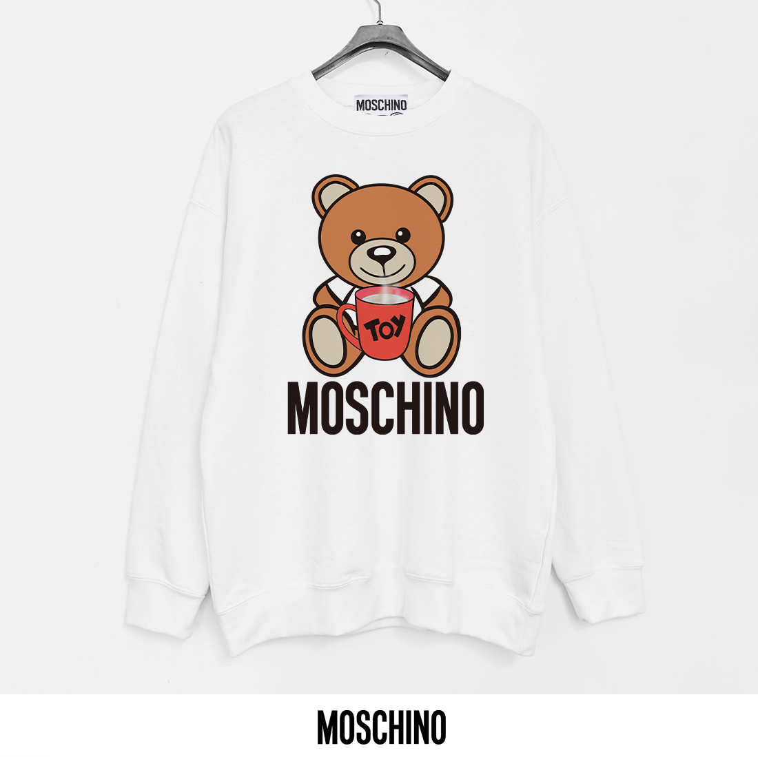 Moschino Printed Crewneck Sweatshirt - Soft Cotton, Durable & Comfortable