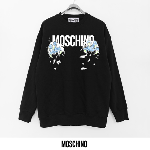 Moschino Printed Cotton Terry Crewneck Sweatshirt, Soft and Breathable 1 Moschino Printed Cotton Terry Crewneck Sweatshirt, Soft and Breathable