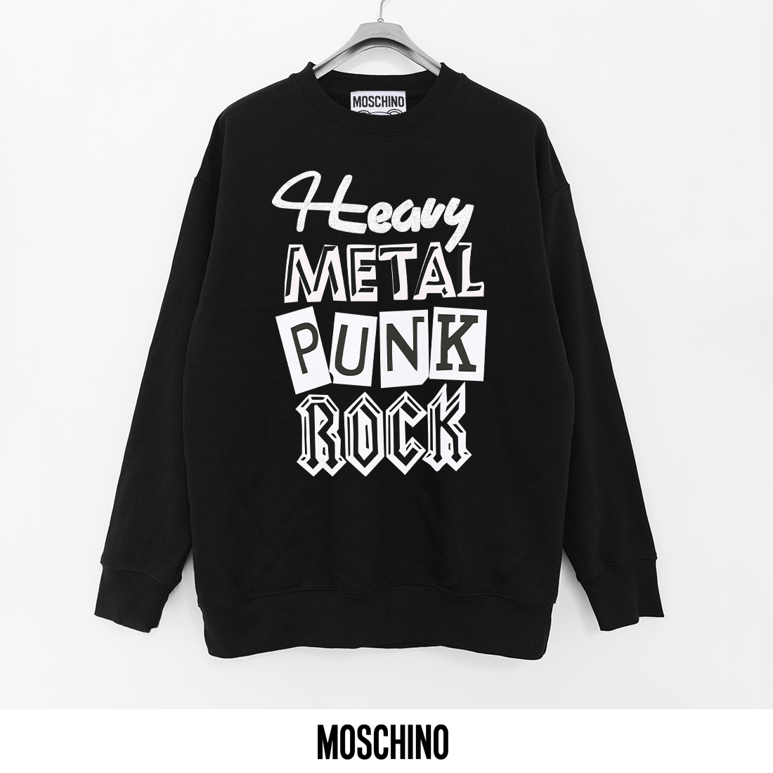 Moschino Heavy Metal Punk Rock Print Sweatshirt - Soft Cotton Blend