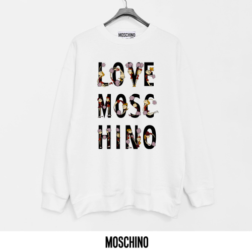 Moschino Printed Cotton Terry Crewneck Sweatshirt - Soft, Breathable, Durable 1 Moschino Printed Cotton Terry Crewneck Sweatshirt - Soft, Breathable, Durable