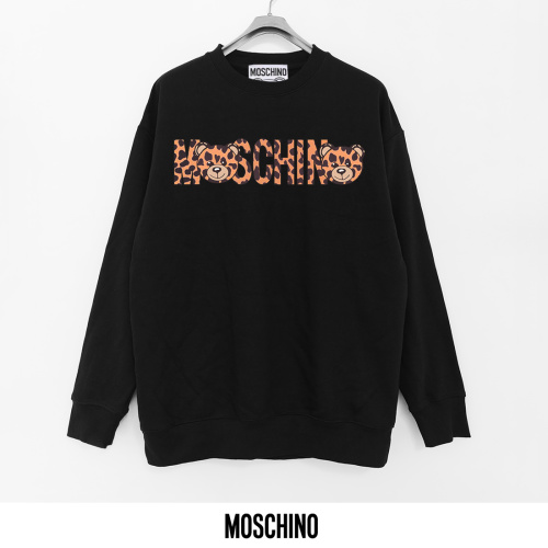 Moschino Printed Crewneck Sweatshirt - Leopard Teddy Bear Design, Soft Cotton 1 Moschino Printed Crewneck Sweatshirt - Leopard Teddy Bear Design, Soft Cotton