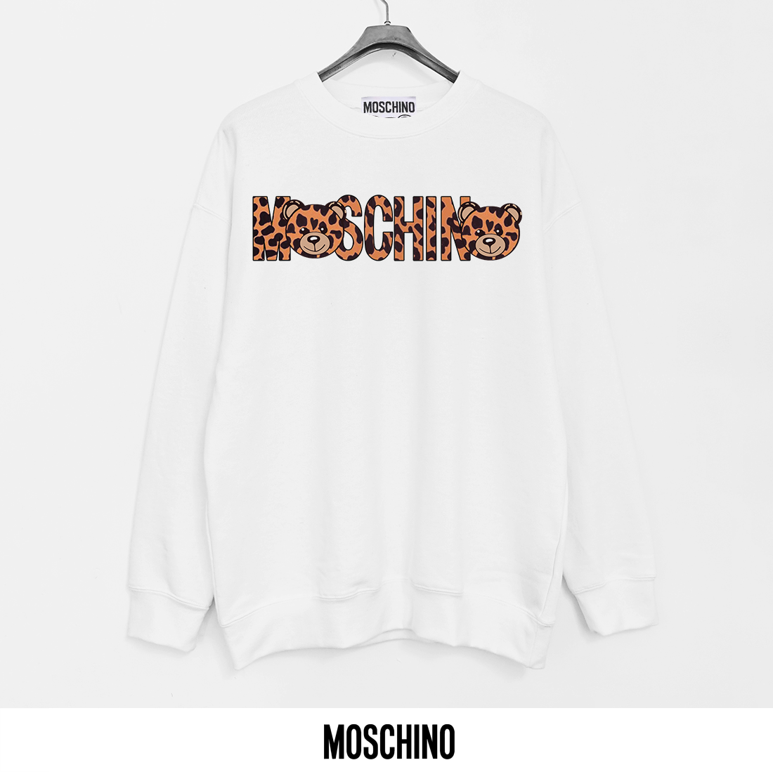 Moschino Printed Cotton Terry Crewneck Sweatshirt - Soft & Breathable