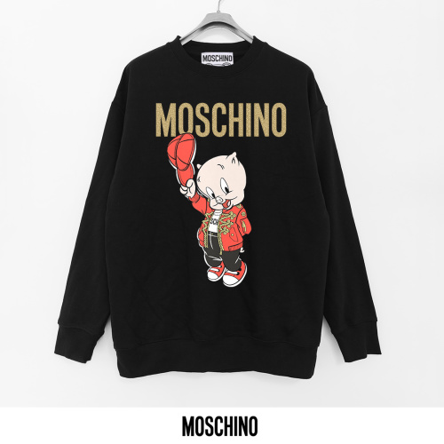 Moschino Printed Crewneck Sweatshirt - Soft Cotton Terry Fabric, Comfortable Fit 1 Moschino Printed Crewneck Sweatshirt - Soft Cotton Terry Fabric, Comfortable Fit