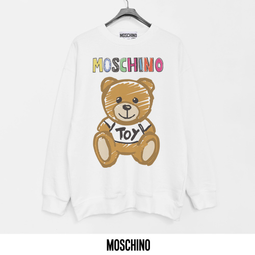 Moschino Printed Cotton Terry Crewneck Sweatshirt with Teddy Bear Graphic 5 Moschino Printed Cotton Terry Crewneck Sweatshirt with Teddy Bear Graphic