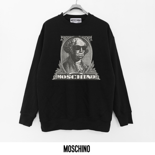 Moschino Graphic Print Crewneck Sweatshirt, Cotton Blend, Black, Unisex, XS-XL 1 Moschino Graphic Print Crewneck Sweatshirt, Cotton Blend, Black, Unisex, XS-XL