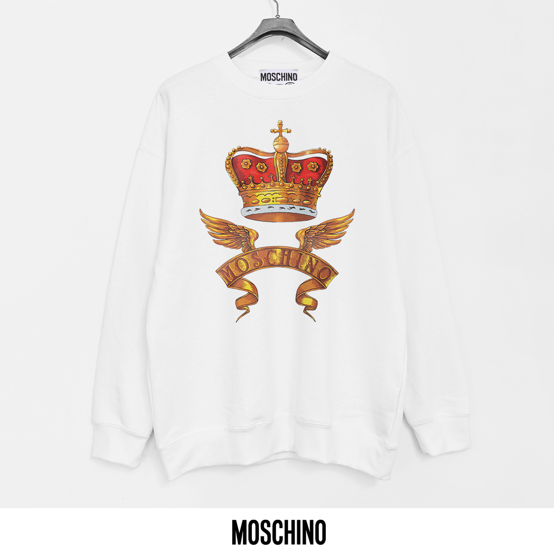Moschino Printed Cotton Terry Crewneck Sweatshirt - Soft and Breathable