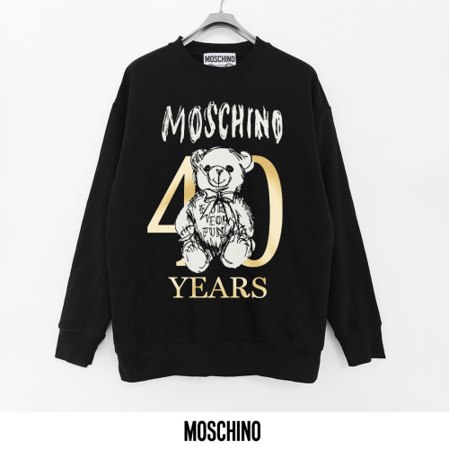 Moschino 40 Years Anniversary Black Cotton Sweatshirt 1 Moschino 40 Years Anniversary Black Cotton Sweatshirt