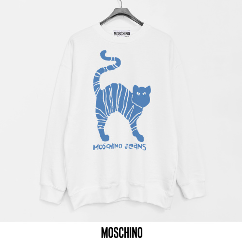 Moschino Printed Cotton Terry Crewneck Sweatshirt, Soft and Breathable 2 Moschino Printed Cotton Terry Crewneck Sweatshirt, Soft and Breathable