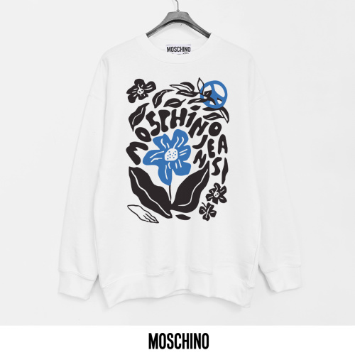 Moschino Printed Cotton-Terry Sweatshirt - Soft, Breathable, Doesn't Shrink 1 Moschino Printed Cotton-Terry Sweatshirt - Soft, Breathable, Doesn't Shrink