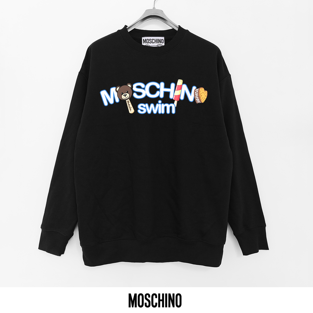 Moschino Printed Cotton Terry Crewneck Sweatshirt - Soft & Breathable