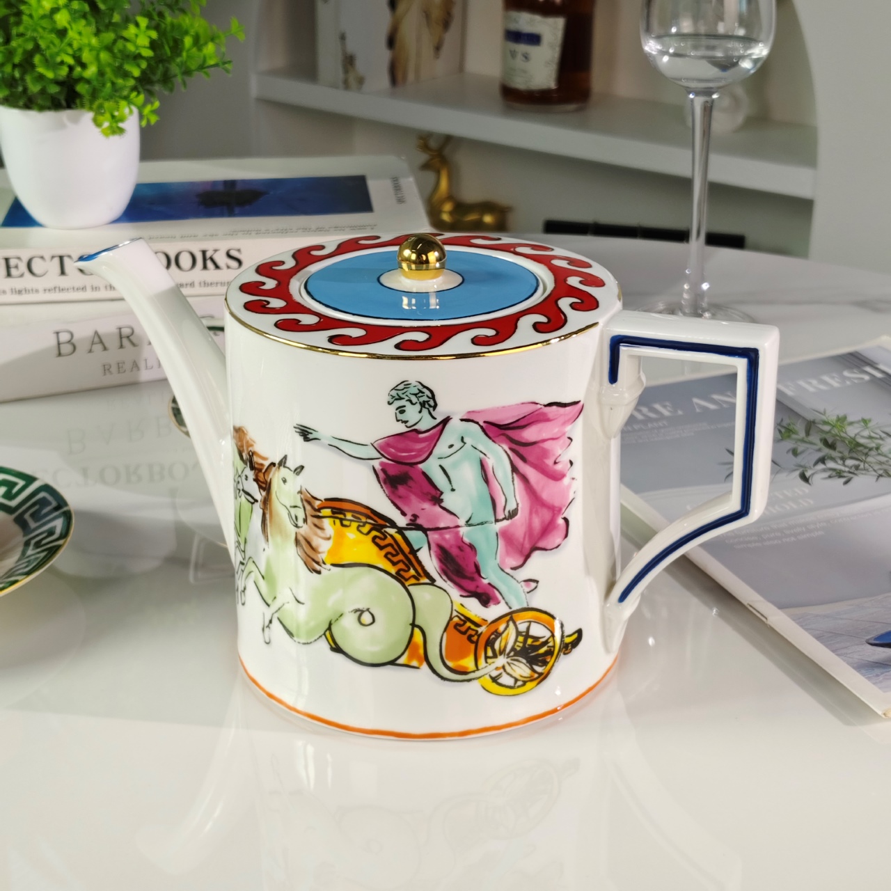 **Ginori 1735 | Il Viaggio di Nettuno Tea Set (One Pot, Two Cups & Sauce - Comprehensive 8