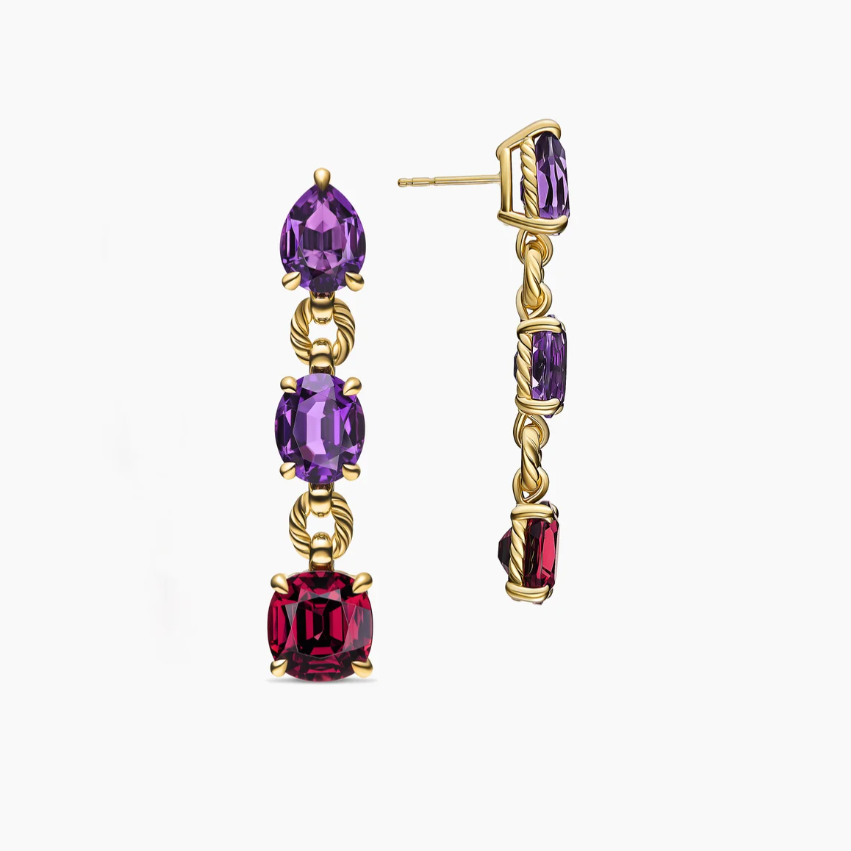 NO:107916,V gold material David Yurman Mabella earrings colored diamonds, jewelry boutique, earrings19860909V金材质David Yurman 玛贝拉耳环彩钻,,饰品精品,earrings,Jewelry