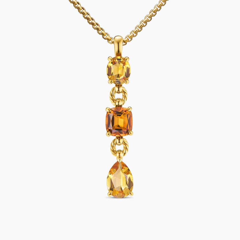 NO:108001,V gold David Yurman Marbella necklace champagne diamond. Chain is thick 2mm, length 45 5cm delay chain, jewelry quality, necklace19860909V金David Yurman 玛贝拉项链香槟钻.链条粗2mm,长度45 5cm延迟链,饰品精品,necklace,Jewelry