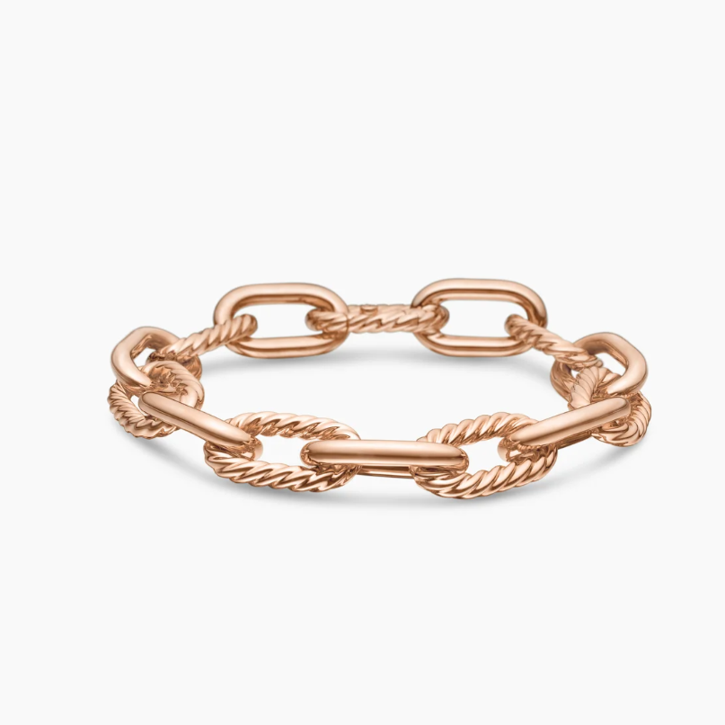 NO:107988,V gold David Yurman Madison chain rose gold bracelet size 21cm, jewelry quality, bracelet19860909V金David Yurman 麦迪逊链式玫瑰金色手链 尺寸21cm,饰品精品,bracelet,Jewelry