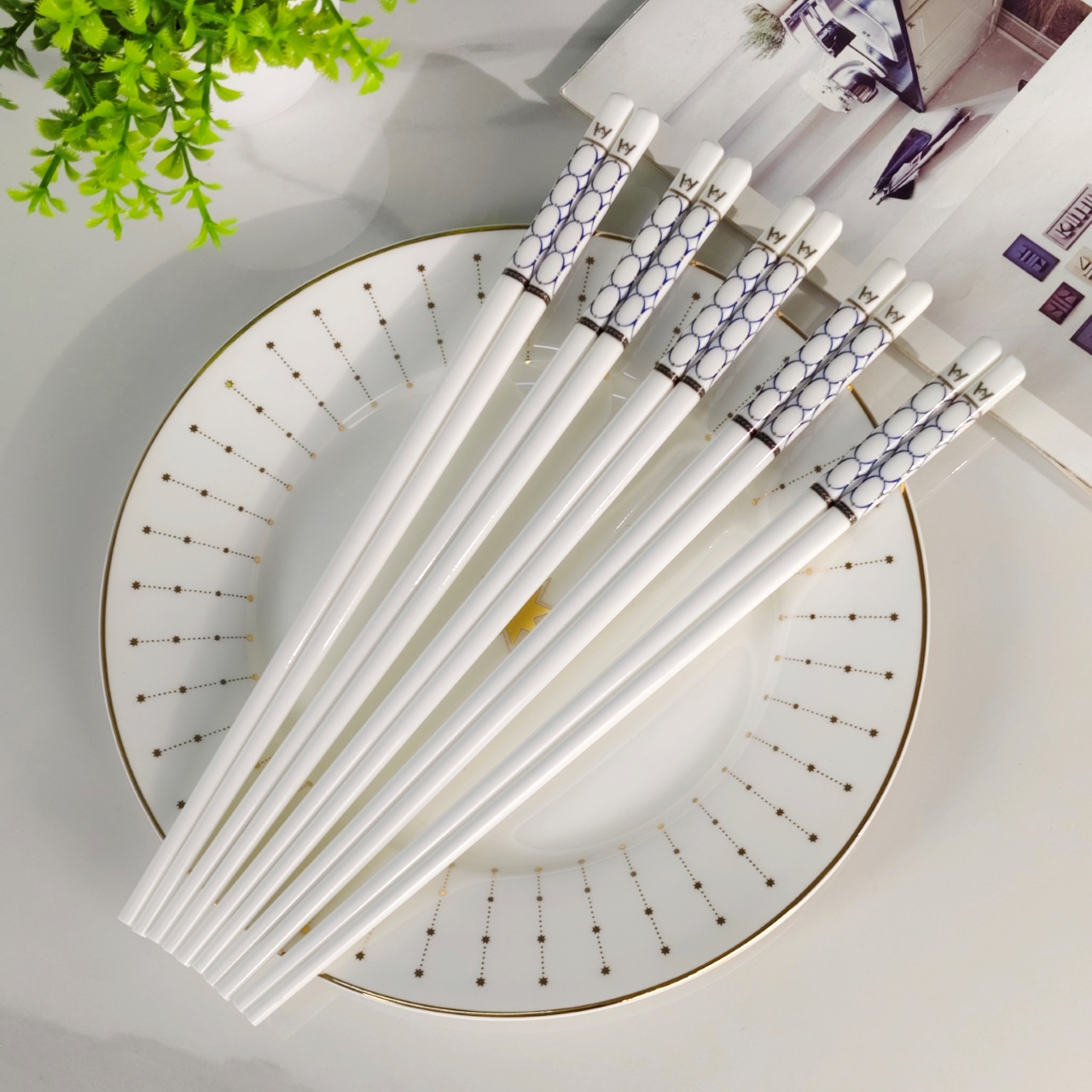 **WEDGWOOD Bone China Chopsticks** - Comprehensive 6