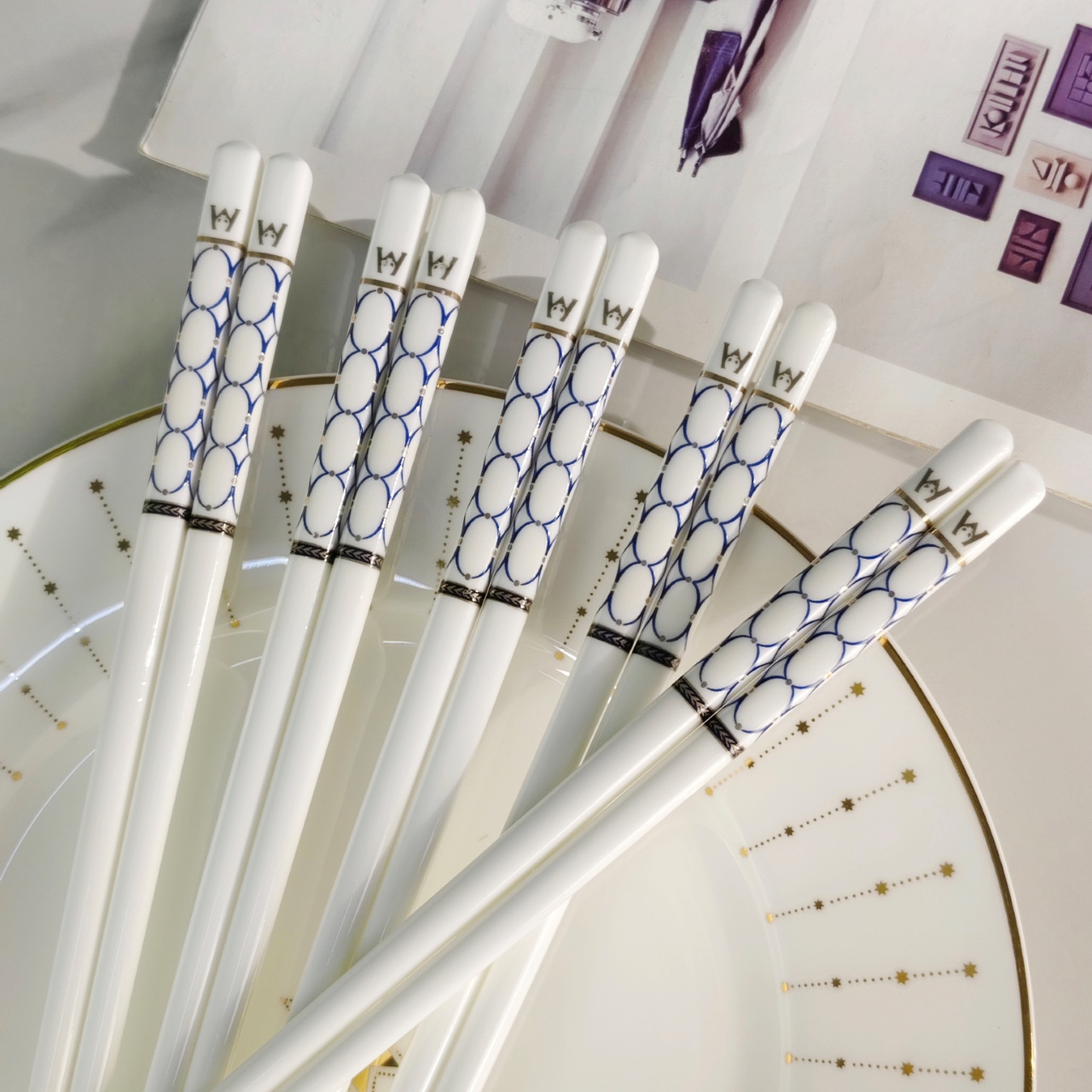 **WEDGWOOD Bone China Chopsticks** - Comprehensive 7