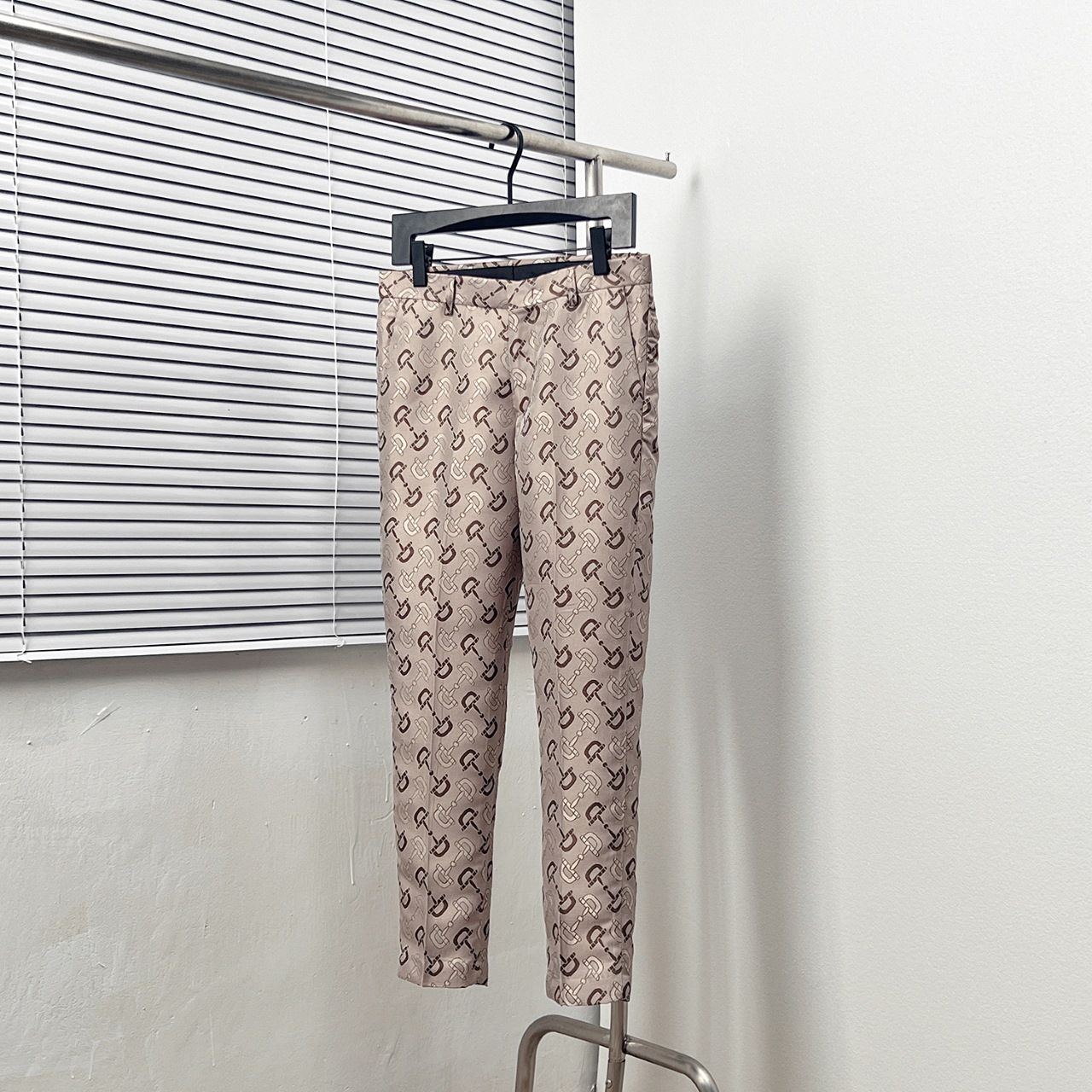 GUCC*/Pantalones de traje de Gucci con estampado jacquard de herradura, tallas: 30.31.32.33.34.36.38