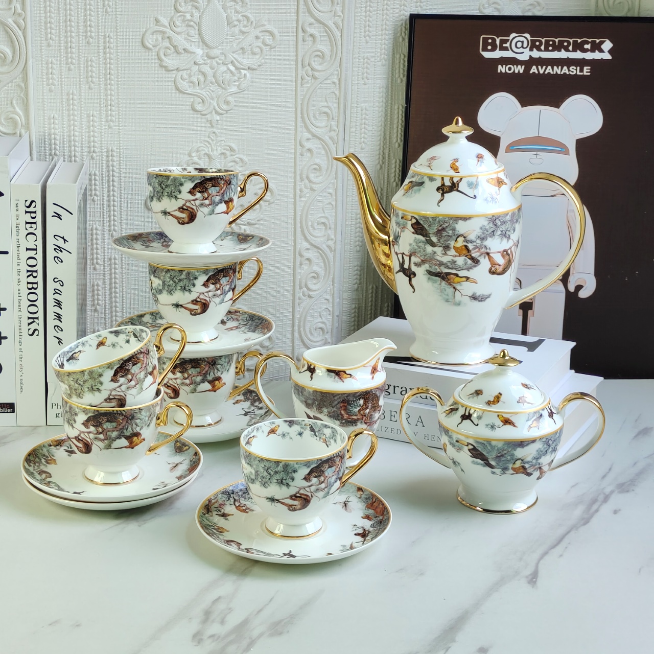 Hermès 15-Piece Jungle Footed Coffee Set - Comprehensive
