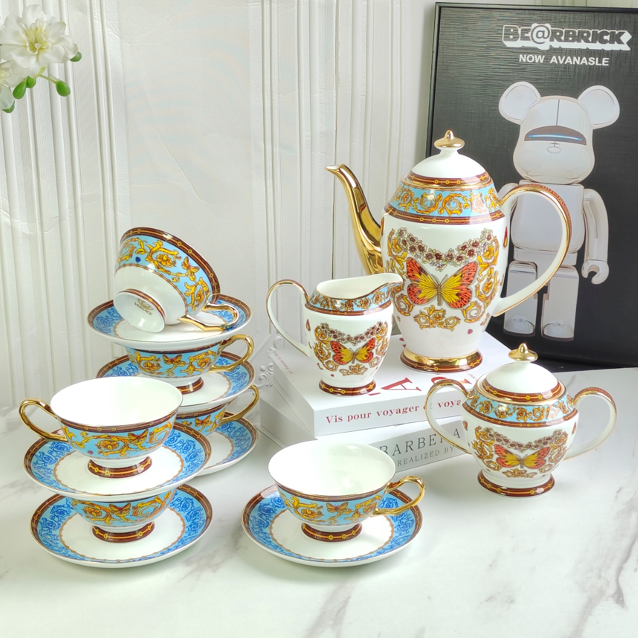 Versace Butterfly Collection [15 pieces] Coffee Set - Comprehensive