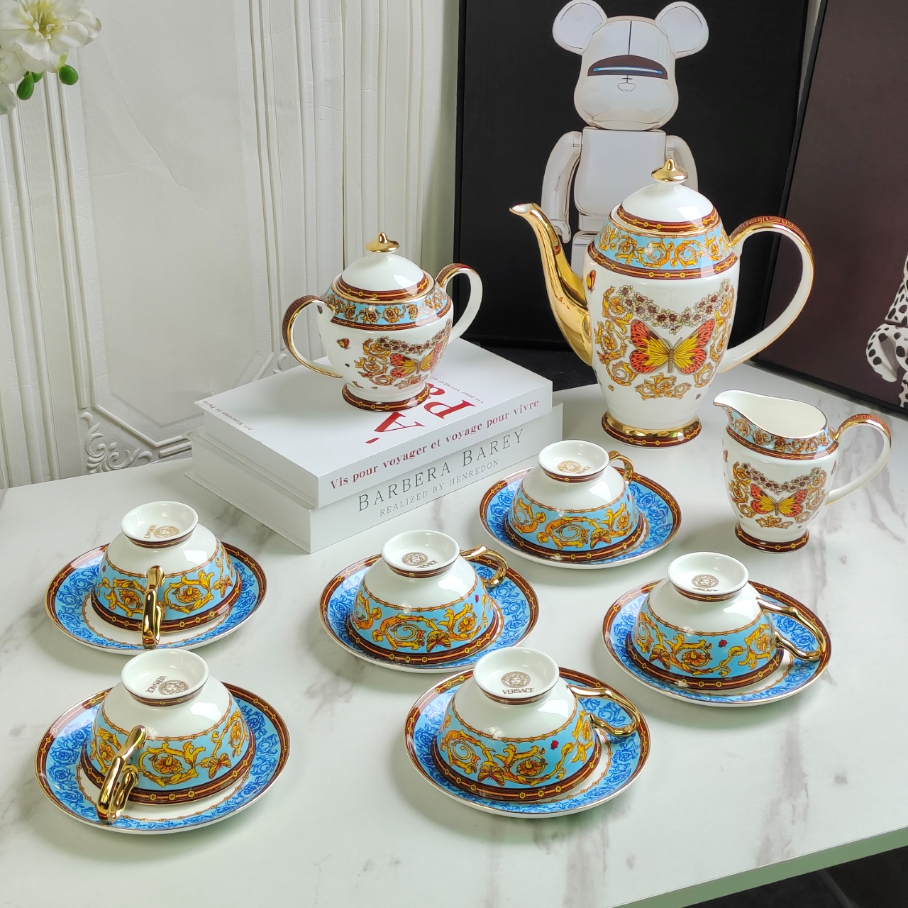 Versace Butterfly Collection [15 pieces] Coffee Set - Comprehensive 2