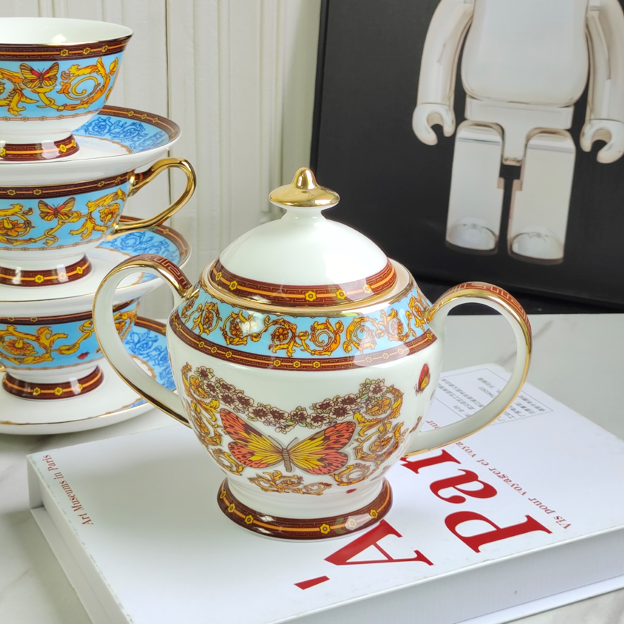 Versace Butterfly Collection [15 pieces] Coffee Set - Comprehensive 6