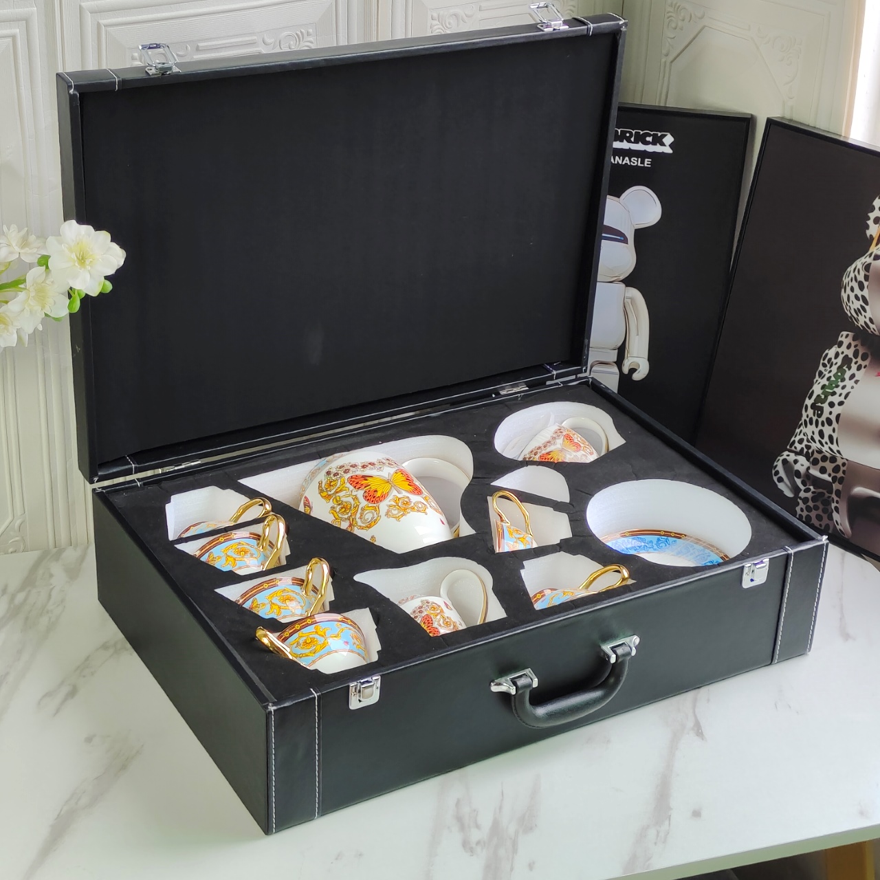 Versace Butterfly Collection [15 pieces] Coffee Set - Comprehensive 9