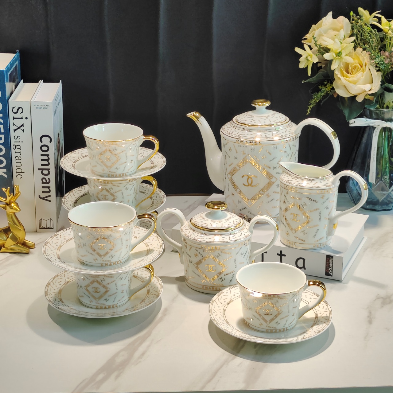 Chanel Coffee Set (15 pieces - Comprehensive