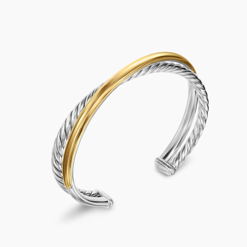 NO:581741,V gold David Yurman 11mm cylindrical cross-levis bracelet. No. DYSZ-314, fine jewelry, bracelet19860909V金David Yurman 11mm圆柱交叉纽线手镯. 编号DYSZ-314,饰品精品,bracelet,Jewelry